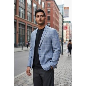 Walter Morton Clothes Mens Plaid Blazer Sport Coat Jacket Made in USA